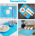 Blue Silicone Dough Mat for Baking & Cooking