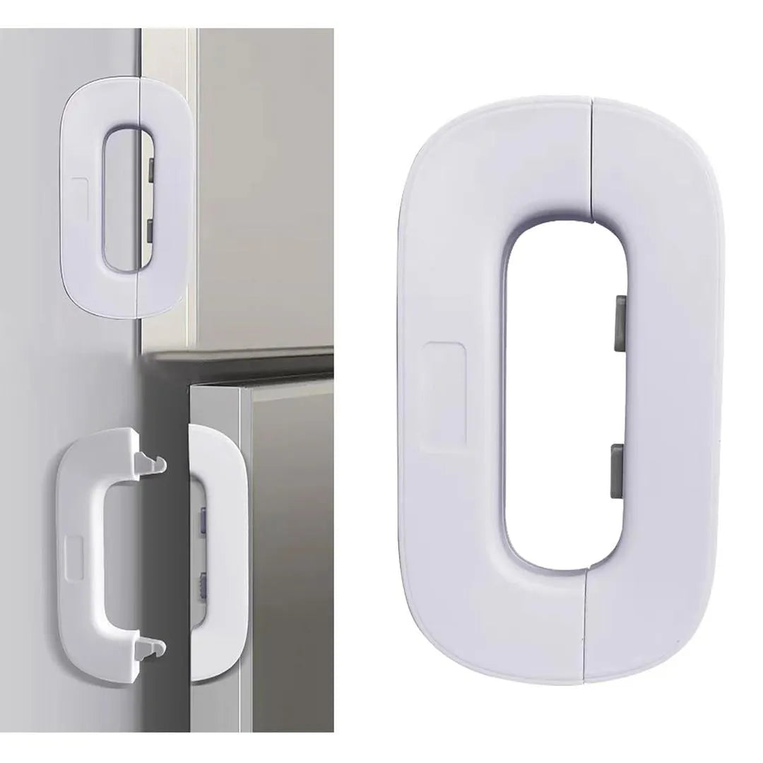 White Adjustable Fridge Lock for Kids Safety