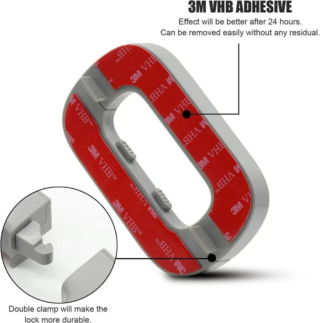 White Adjustable Fridge Lock for Kids Safety