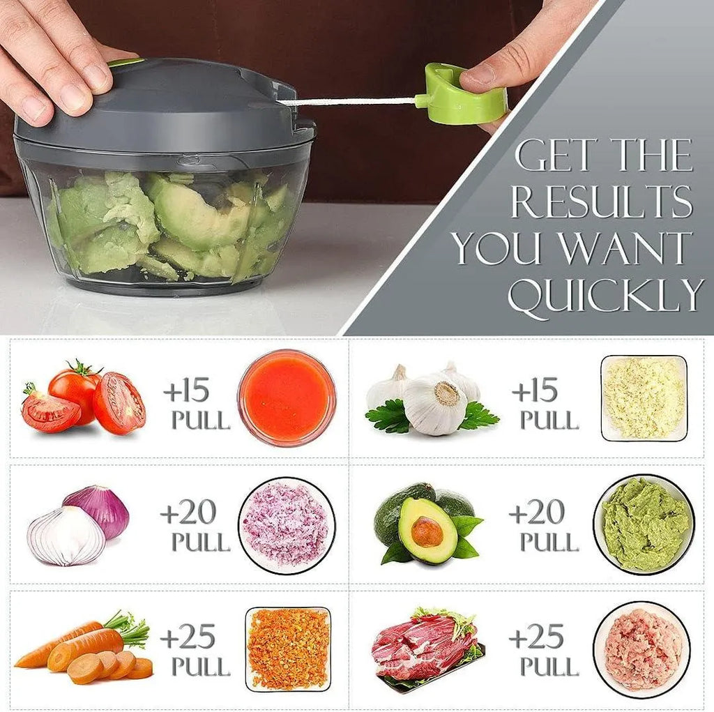 Manual Vegetable Chopper 500ml ABS Multicolor