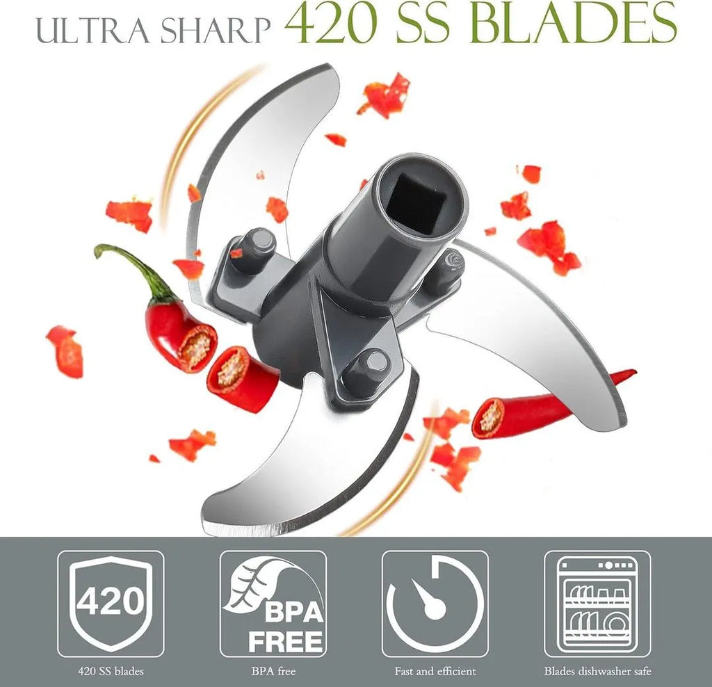 Manual Vegetable Chopper 500ml ABS Multicolor