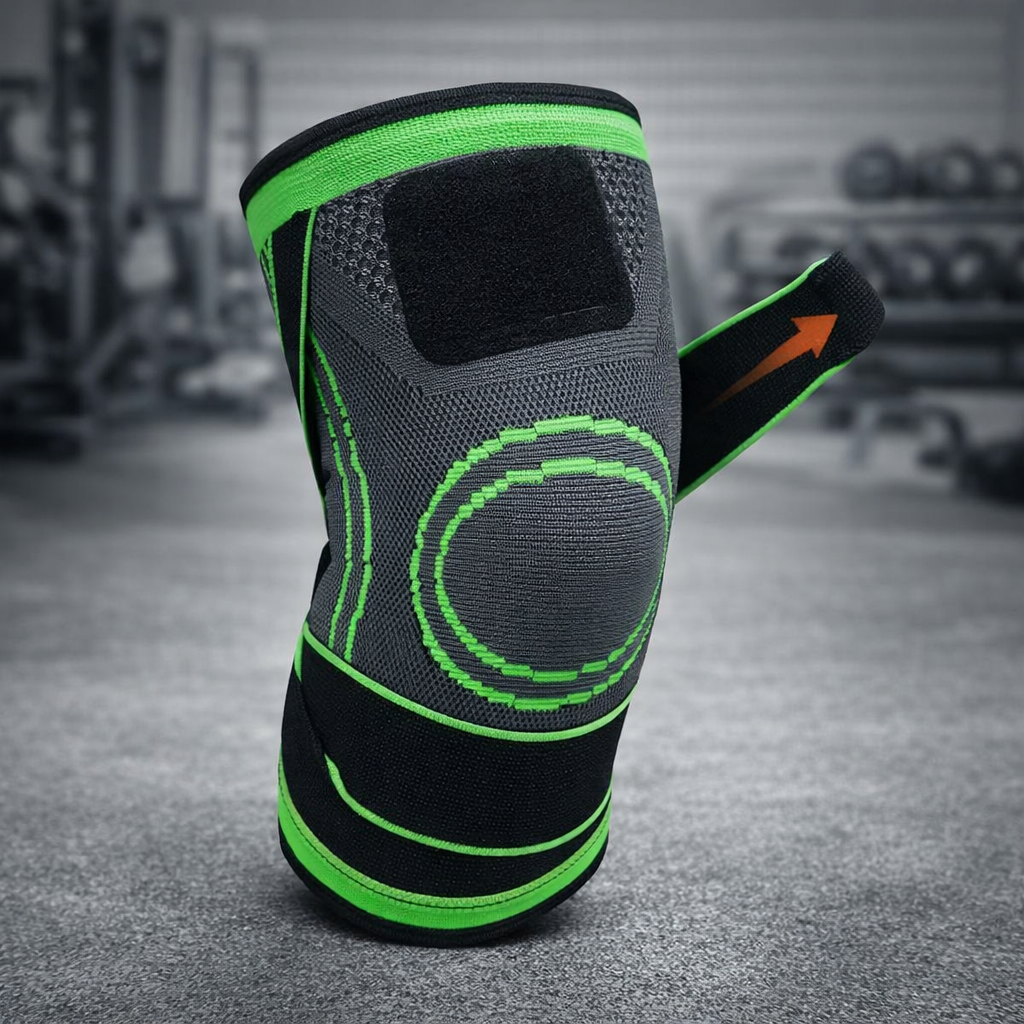 Premium Compression Knee Brace �High-Elasticity Joint Support Sleeve with Adjustable Dual Tension Straps & Breathable Knit Fabric