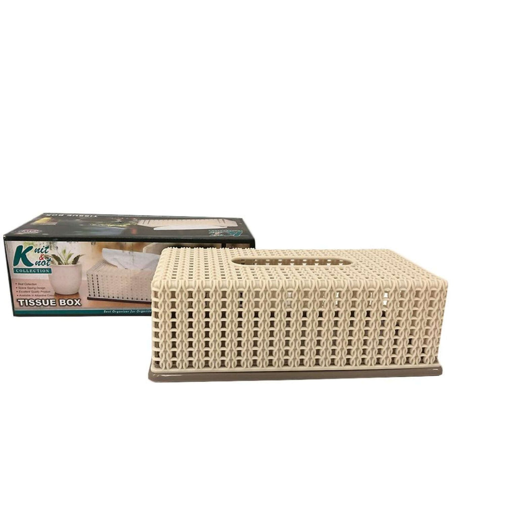 Rectangular Tissue Box Cover �Collapsible PP Tissue Roll Holder with Easy Top Access
