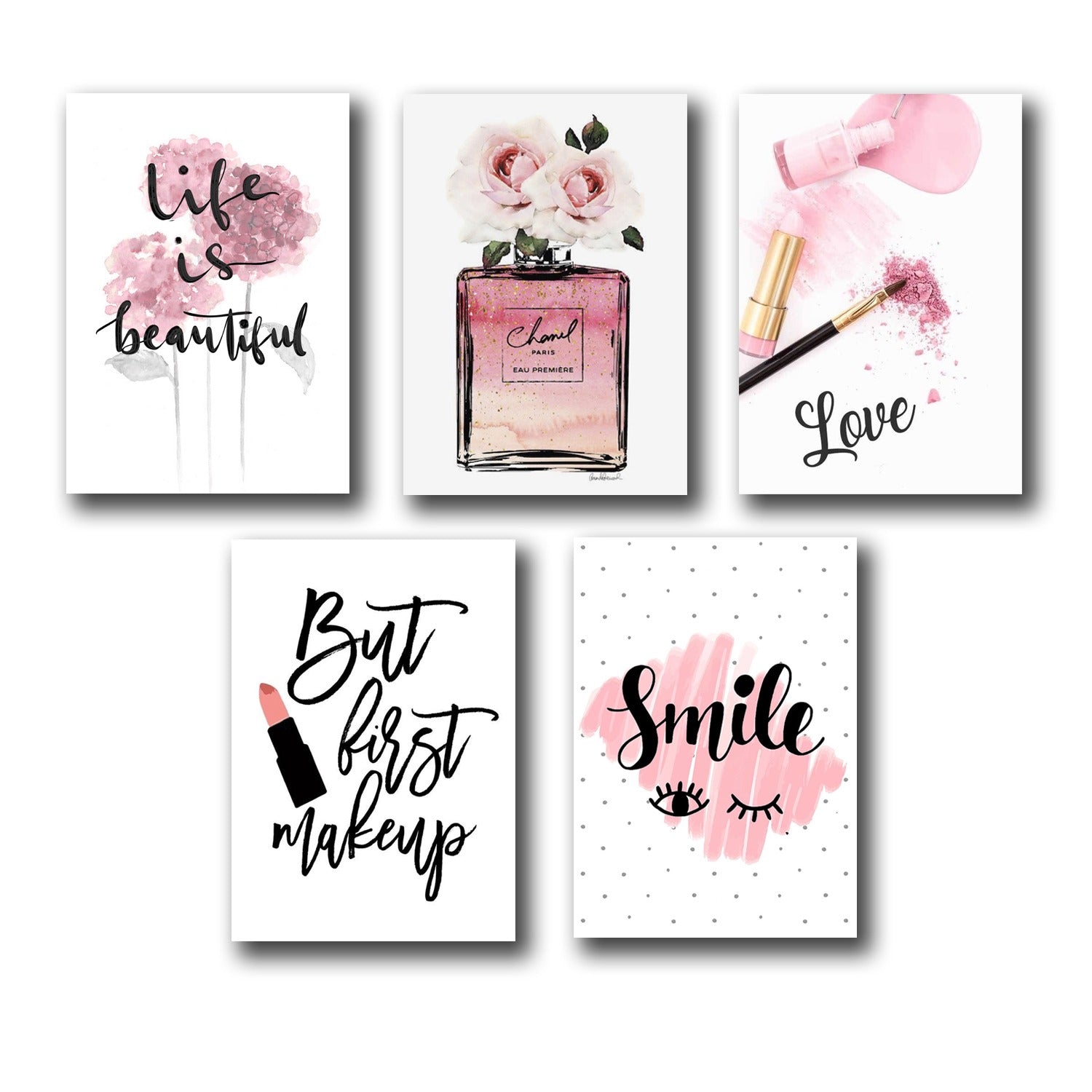 Set of 5 Premium Wall Art Photo Tiles �Modern Home Decor Sets 8x11