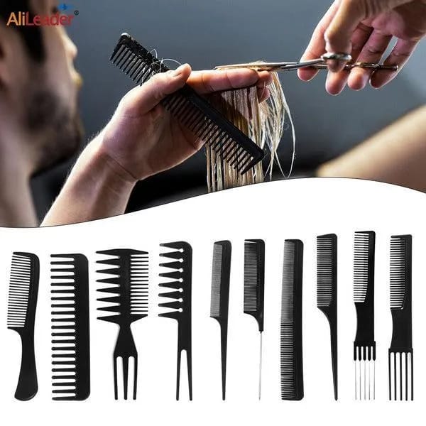 10 Pcs Professional Hair Styling Comb Set