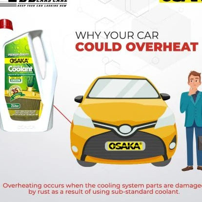 OSAKA Premium Radiator Coolant  - High Grade Green (Automotive Grade) | Engine Cooling System Protector | Metal Corrosion Prevention (1L)