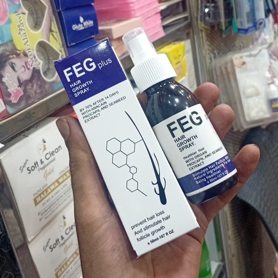 FEG Plus Hair Growth Spray Stimulate Follicles Reduce Hair Fall And Encourage Thicker Healthier Hair - 50ML