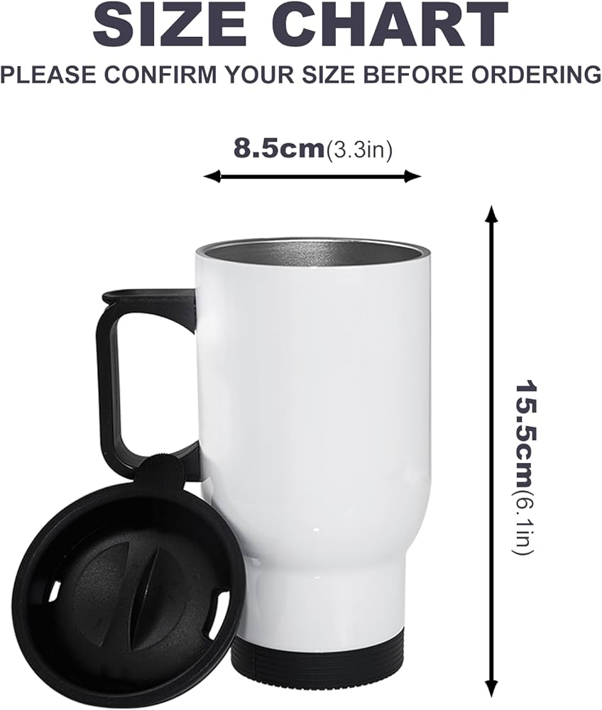 White Glossy Steel Coffee Mug 500ml �Durable Stainless Steel Cup for Hot & Cold Drinks | Office, Travel & Home Use