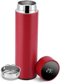 Digital Thermos Bottle Red Stainless Steel 500ml
