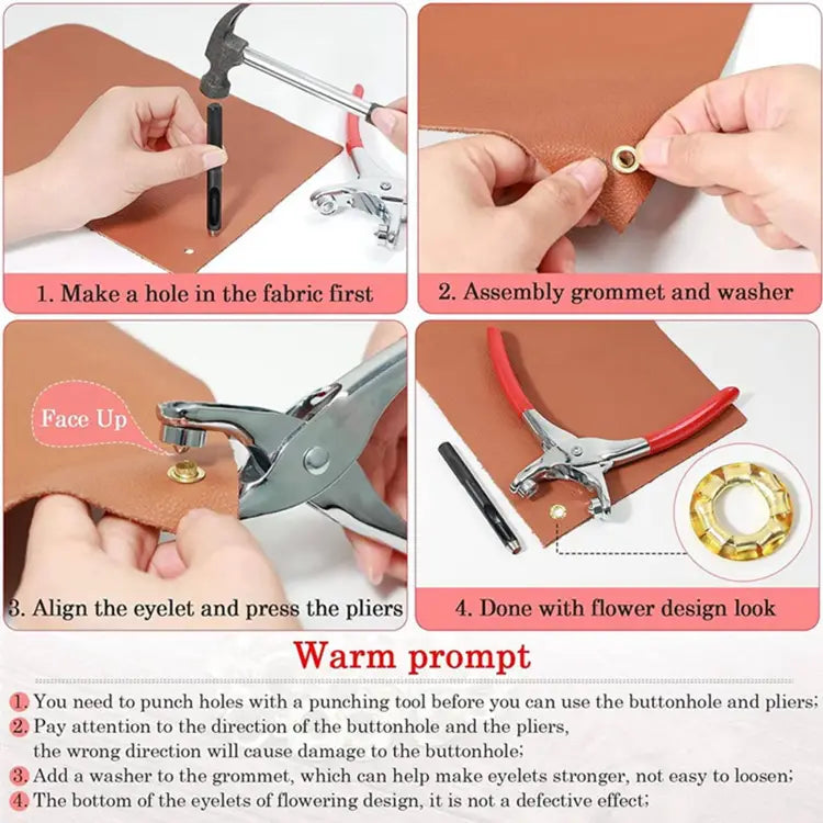 Metal Hand Press Tich Button Machine with 50 Button
