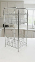 Two Tier Chrome Metal Fruit Basket