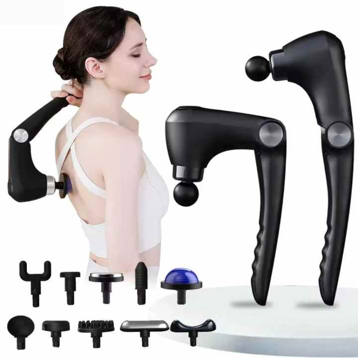 Blueidea USB Rechargeable Folding Fascia Gun �10-in-1 Massager with Heat & Cold Therapy