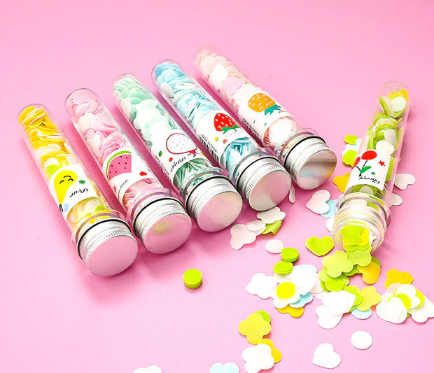 120pcs Disposable Paper Flower Soap Tube �Portable Handwash Sheets for Kids & Adults | Travel-Friendly Pocket Soap Flakes