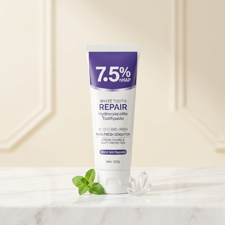 7.5% nHAP White Tooth Repair Hydroxyapatite Toothpaste �Advanced Enamel Whitening & Stain Reduction (120g)