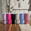 Insulated Tumbler 40oz Stainless Steel Vacuum Cup Thermal Mug for Ice Coffee Travel Car Cup 1200ML - Blush Pink