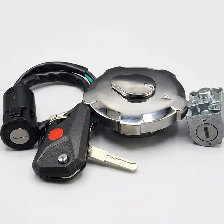 Switch Kit for Honda CG125 Computer Key 3 in 1 Set �Ignition Switch, Tank Cap & Side Lock (Single Key Operated)