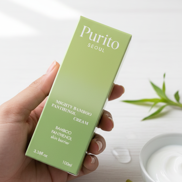 Purito Mighty Bamboo Panthenol Cream 100ml �Deep Hydration, Skin Barrier Repair & Soothing Moisturizer