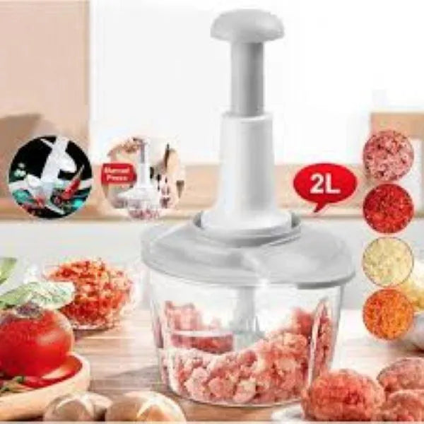 Manual Food Chopper 2L ABS Plastic Multifunctional