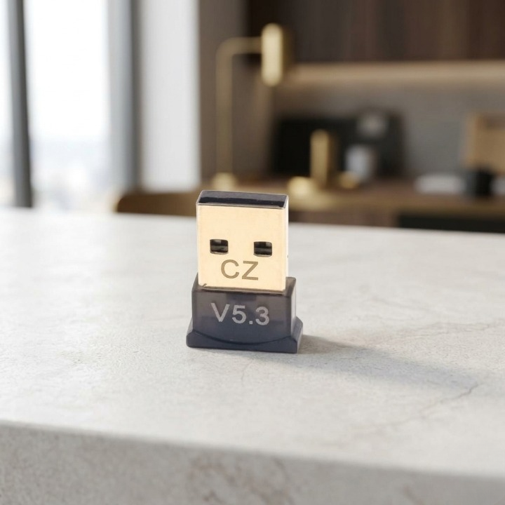 Mini Bluetooth 5.3 USB Dongle �Ultra-Compact Plug & Play Wireless for Windows PCs