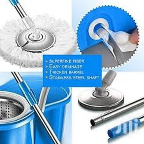 360? Rotating Head Mops with Bucket Mob Deep-cleaning magic mop-microfiber mop | Best for home and office cleaning