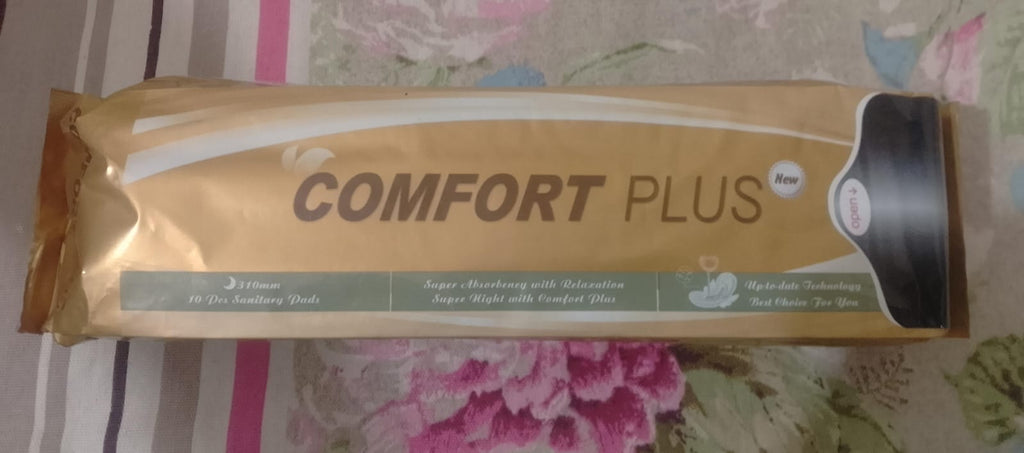 Comfort 10 Pcs sanitary Pads | Comfort Plus Ultra-Soft Sanitary Pads with Leak Protection