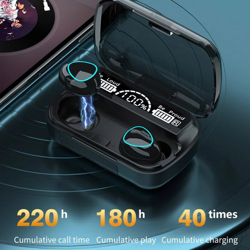 M10 TWS Wireless Bluetooth Earbuds with 9D