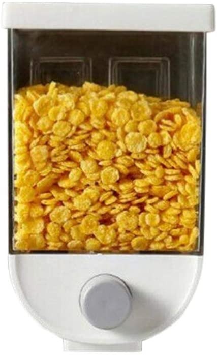 1Pc 1500ml Wall-Mounted Grain Storage Box �Cereal, Rice, Oatmeal & Dry Fruit Dispenser | Kitchen Food Organizer Container