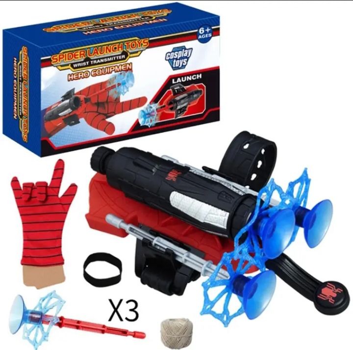 Spider Man Shooter Gloves Toy For Kids �Fun Role Play Web Launcher With Bullets And Launcher Set For Boys And Girls