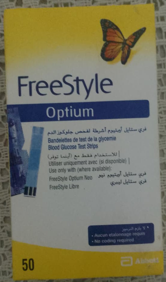 Abbott Freestyle Optium Blood Glucose Test Strips Providing Accurate Results Everyday Diabetes Care Support (Pack of 50)