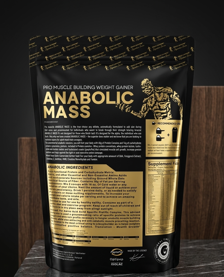 Kevin Levrone Anabolic Mass Gainer 1KG (2.2lbs) High-Calorie Muscle Building Protein Powder