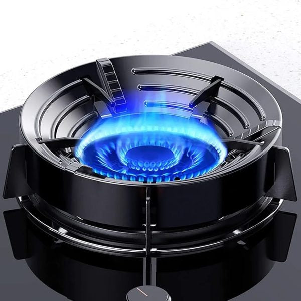Gas Stove Burner Stand | Non-Slip Bracket | 3D Windproof Hood | Universal Cast Iron Cook Top Parts