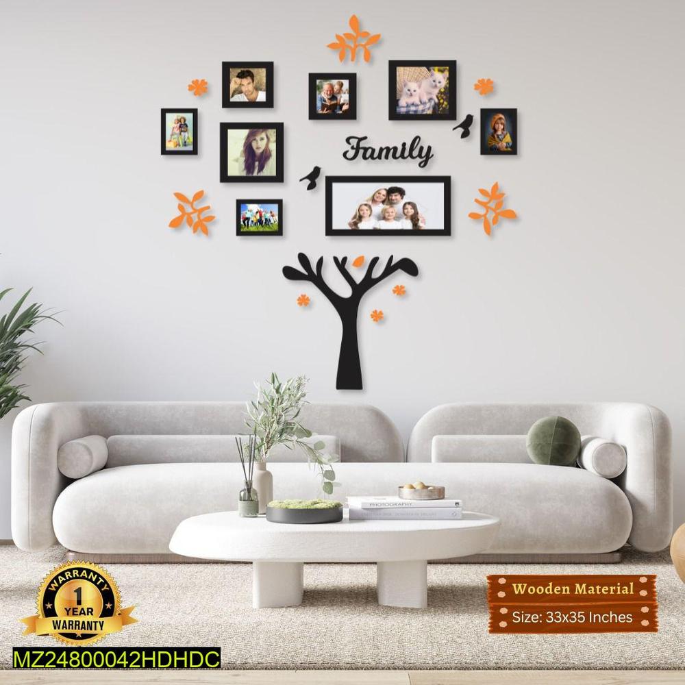 Family Tree Wall Art 3mm MDF Photo Frames Decor