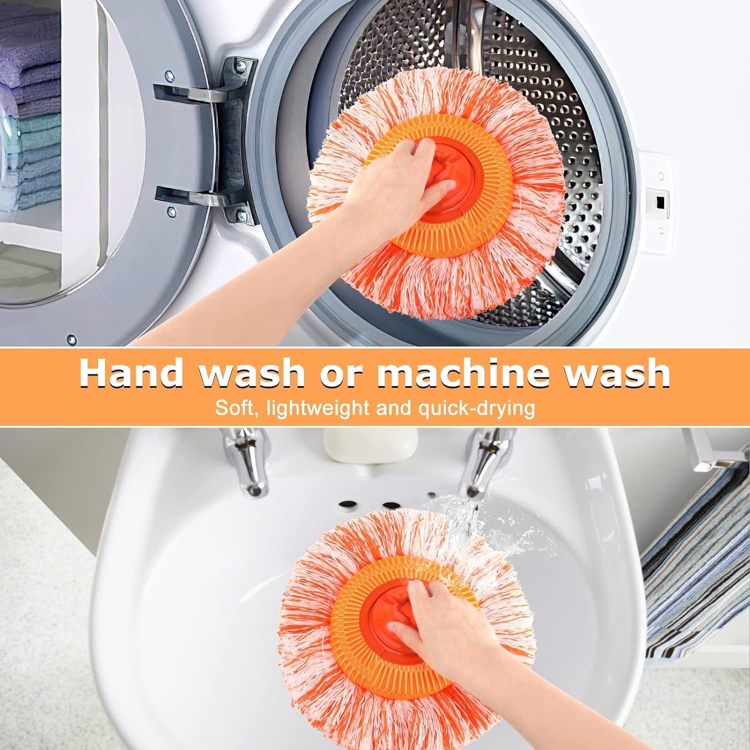 Long-Handle Telescopic Cleaning Mop �360? Rotating Microfiber Dust Mop with Detachable Head
