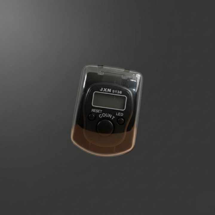 Digital Tasbeeh Light Counter With Hand Ring Finger Tally Electronic Tasbih Pray Counter Model JXN 5136 (Random Color)
