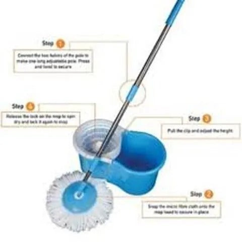 360? Rotating Head Mops with Bucket Mob Deep-cleaning magic mop-microfiber mop