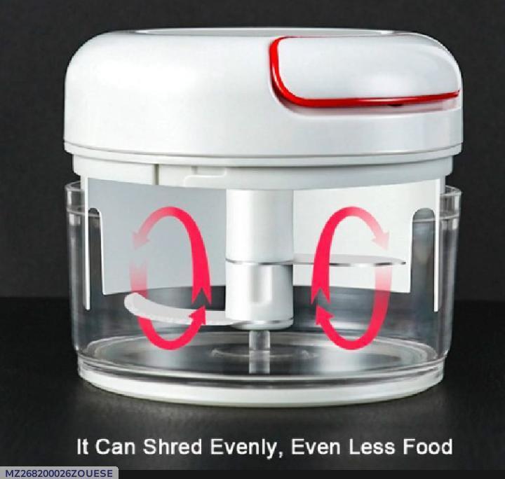 Manual Food Chopper White Compact Easy Use