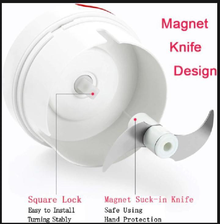 Manual Food Chopper White Compact Easy Use
