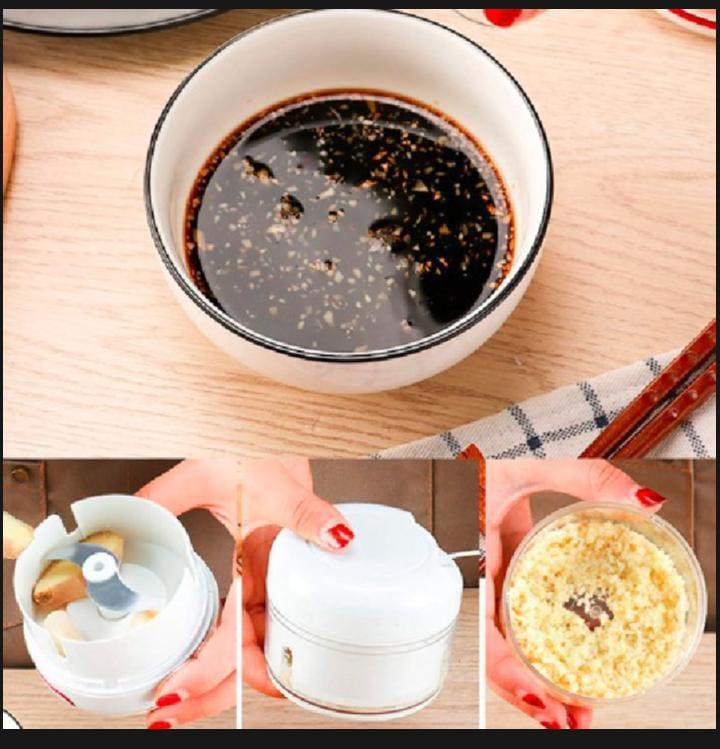 Manual Food Chopper White Compact Easy Use