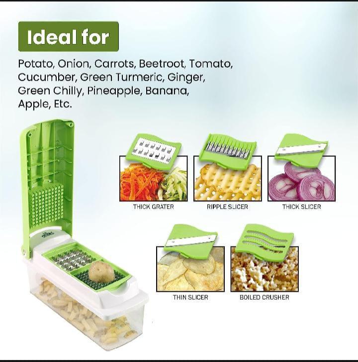 Nicer Dicer Plus 14-in-1 Green Kitchen Tool