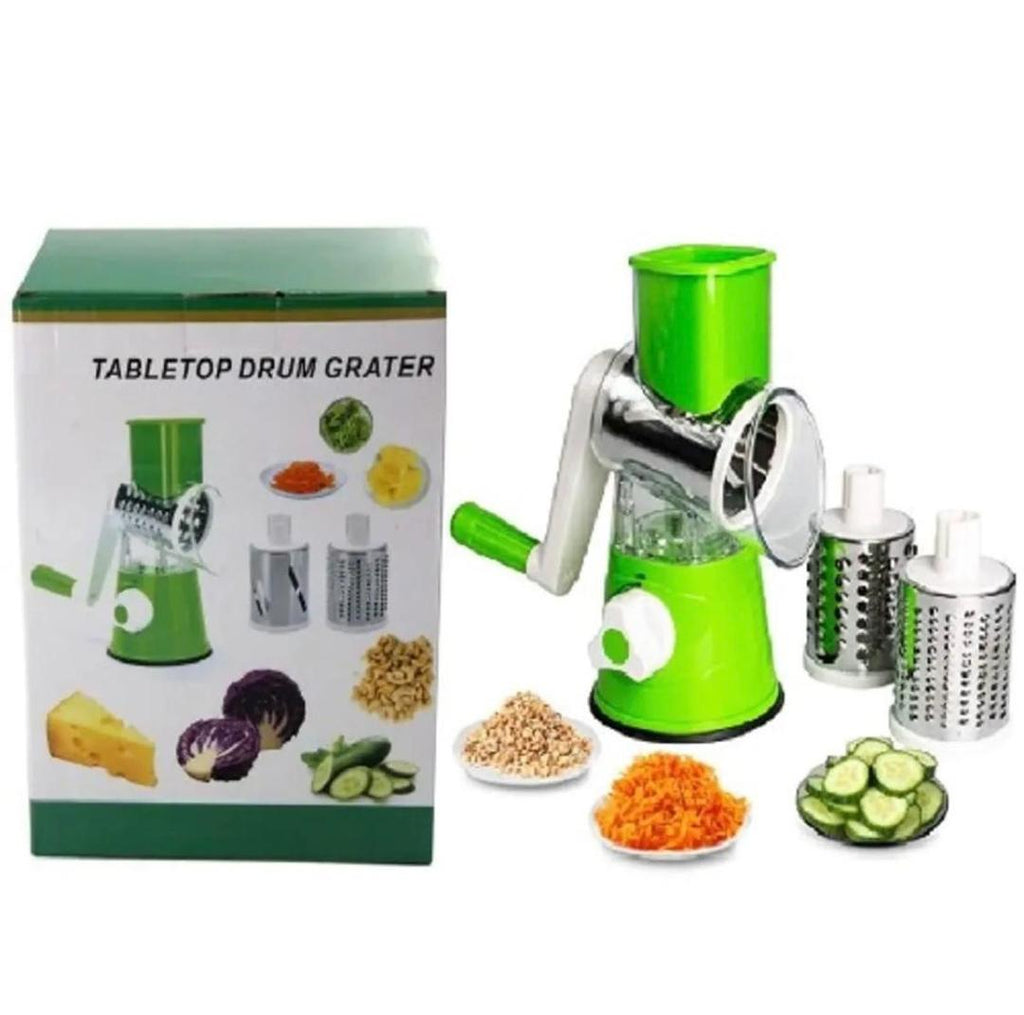 Manual Kitchen Grater with 3 Stainless Steel Blades