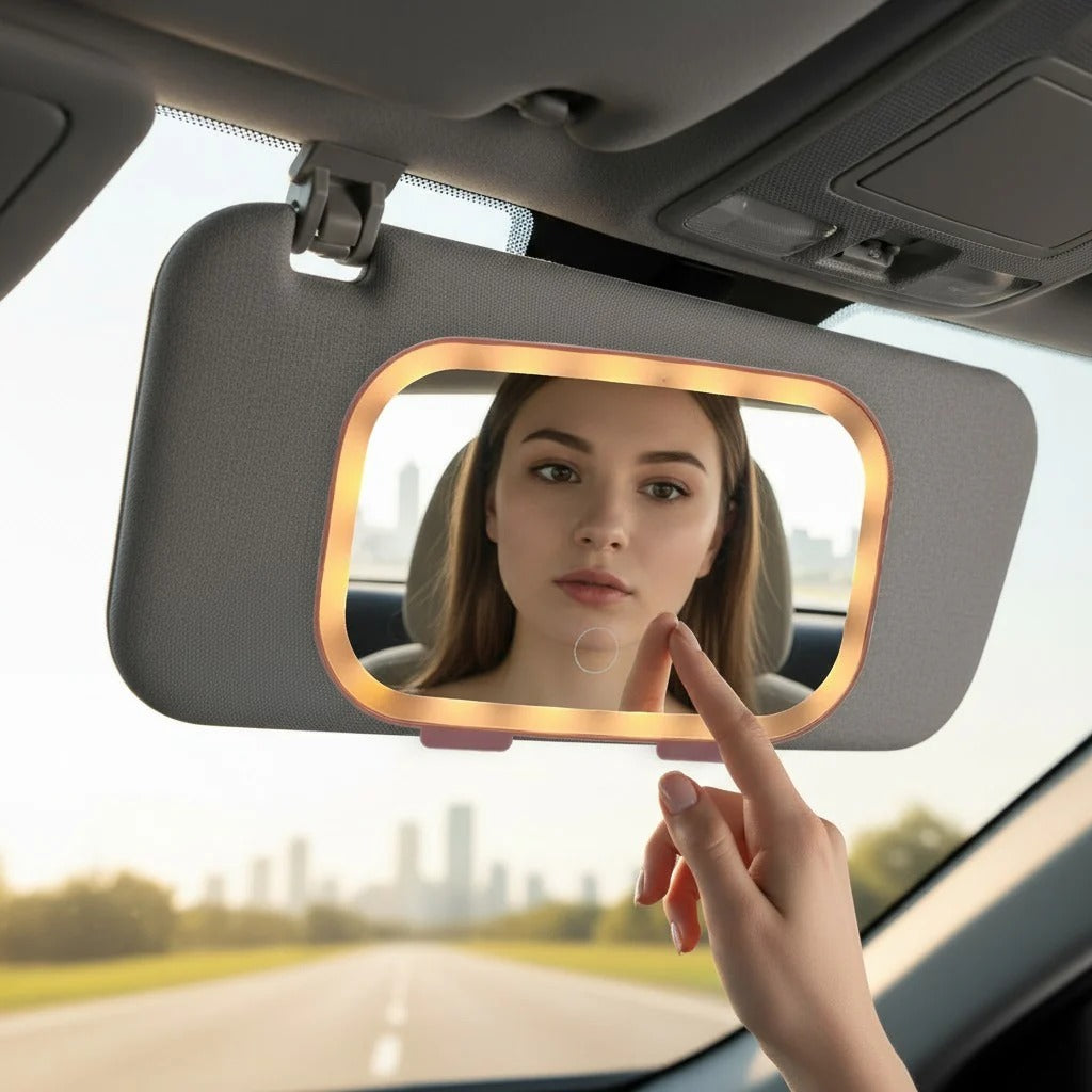 Luxury Car Sun Visor Vanity Makeup Mirror With
