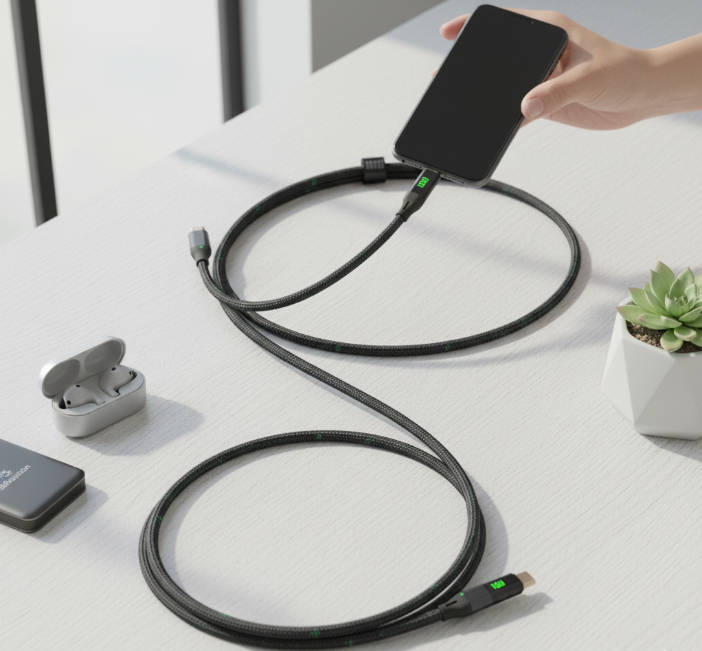 Sabawoon Type-C to Type-C 120W Fast Charging Cable �Ultra-Durable, Super-Speed Power Delivery