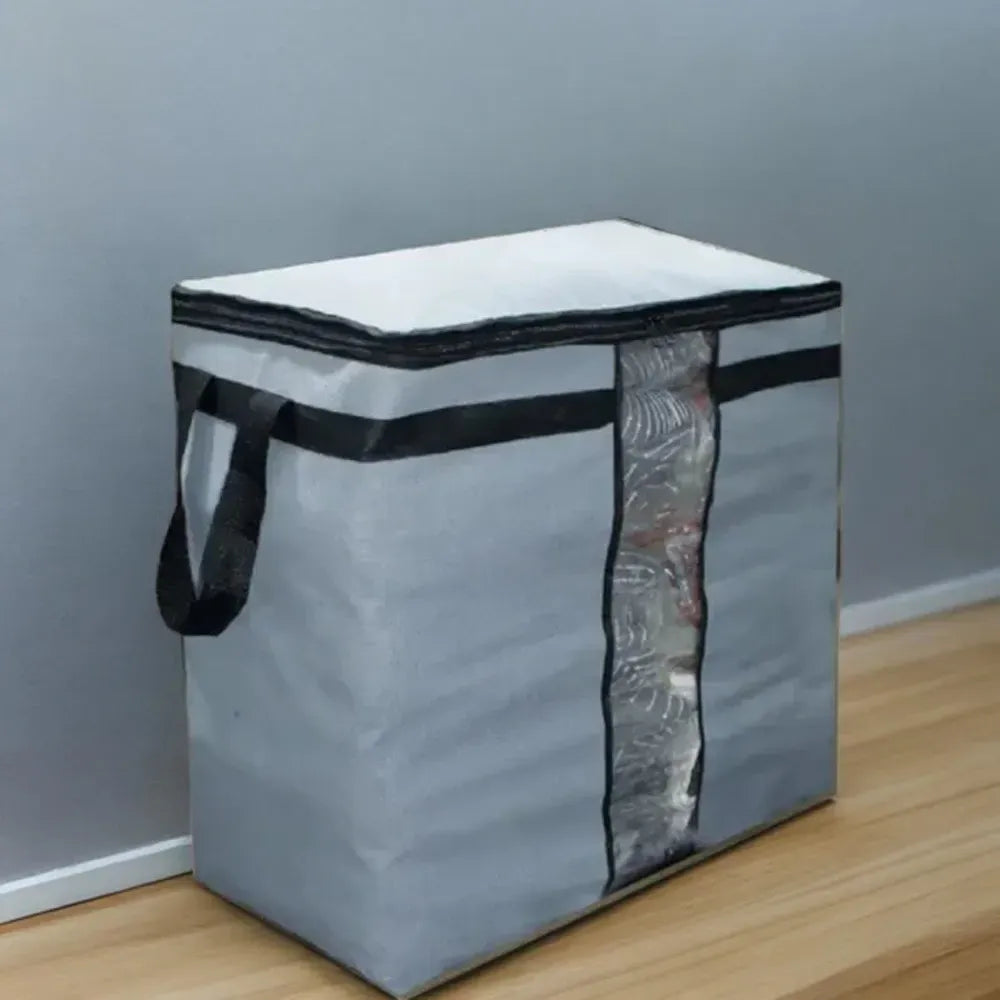 Storage Blanket Bag Organizer Folding Bag Organizer, Cloth Storage Boxes for Wardrobe 01 Pcs - Random Color