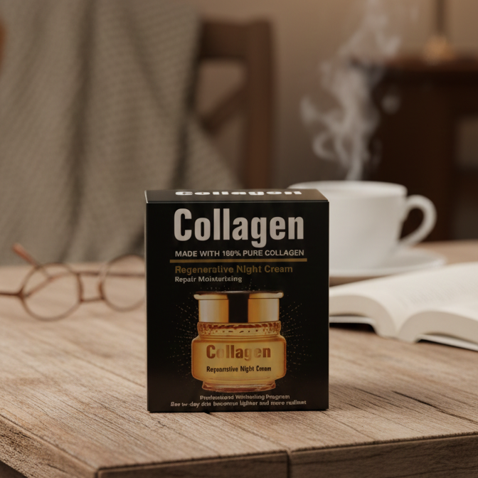 Pure Collagen Regenerative Night Cream - Professional Whitening, Repair & Intense Moisturizing Formula