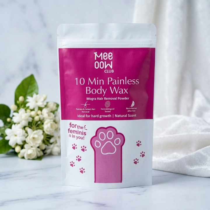 Meeoow Club 10 Min Painless Body Wax Powder �Mogra Scented Herbal Hair Removal Powder (100g)