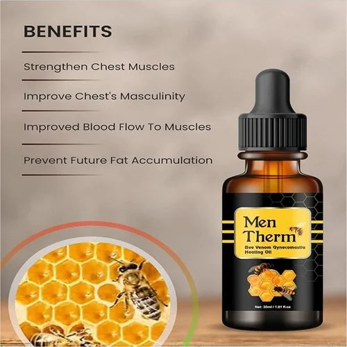 Men Therm Bee Venom Heating Oil �Advanced Gynecomastia Care for Men (30ml)