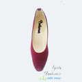 Ladies Velvet Pump Shoes �Comfortable 2 Inch Heel Casual & Party Wear Stylish Coat Pumps for Women- Black 36