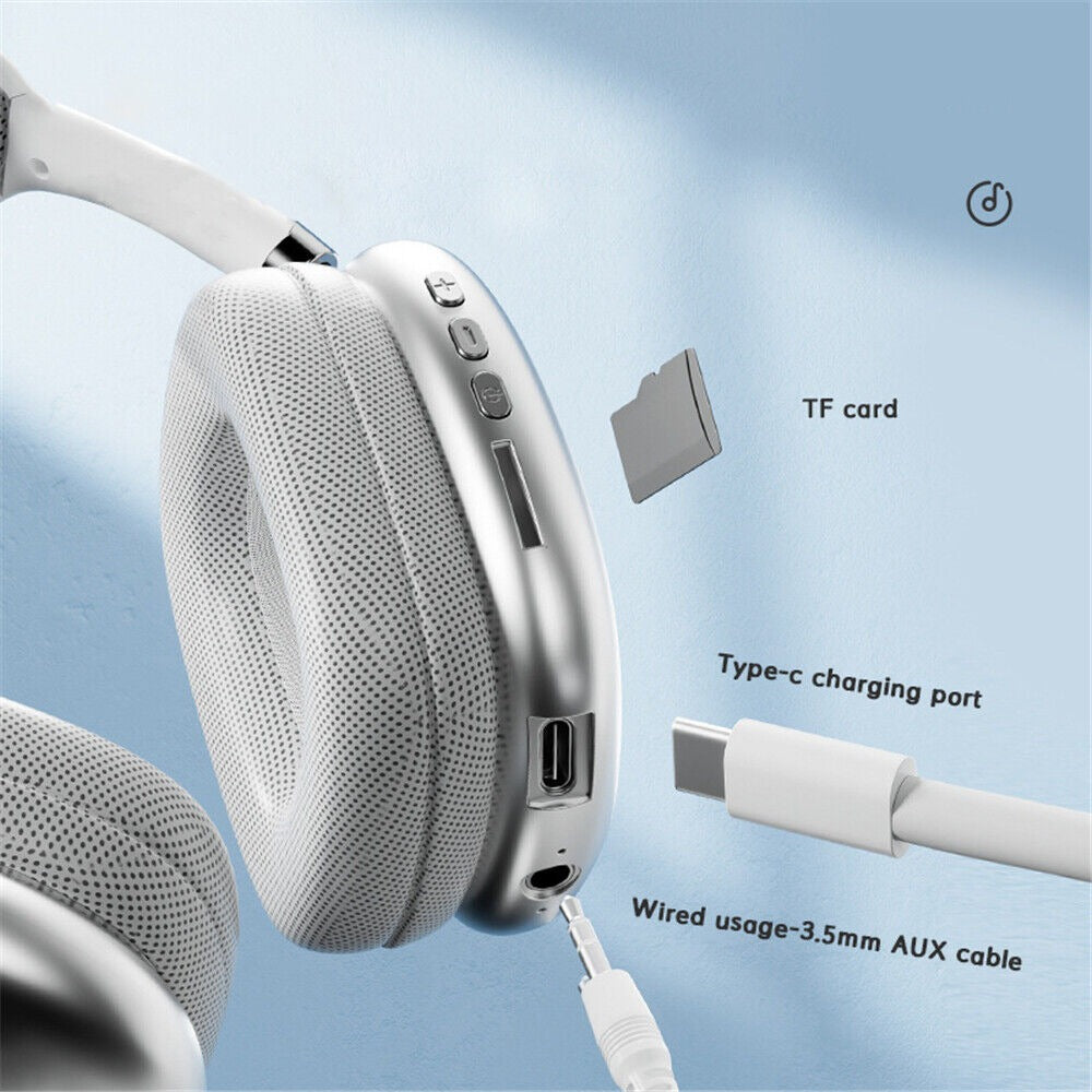 P9 Wireless Bluetooth Headphones �Fidelity Stereo Sound with Foldable Design, Soft Cushion Comfort, and Multi-Mode Playback ( Mix Color)