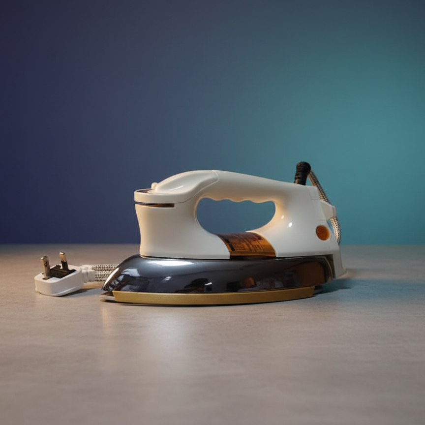 Heavy-Duty Electric Dry Iron | China-Made | Durable, High-Performance Ironing for Home & Commercial Use - 1000 Watt