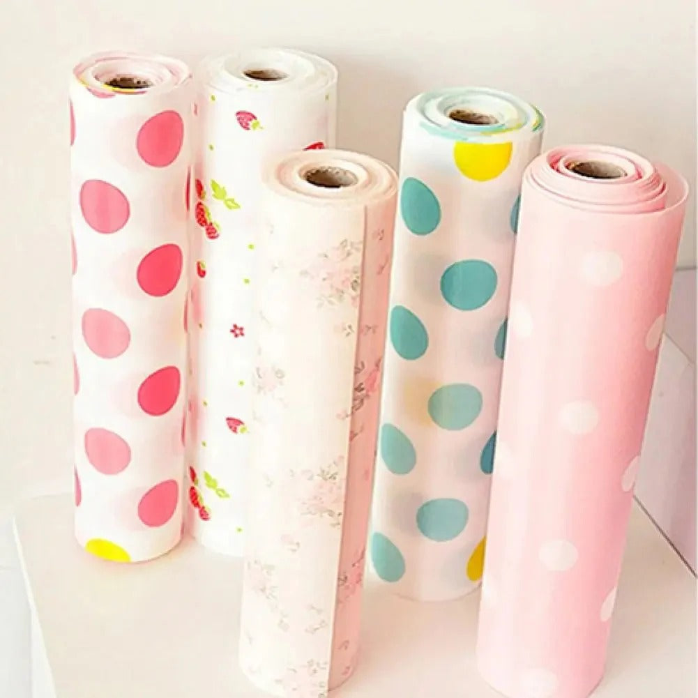 Kitchen Anti-Slip Foam Drawer Mat | Waterproof Cushion Sheet For Cupboards, Refrigerators & Tables - Size 45*150 cm | Random Colour
